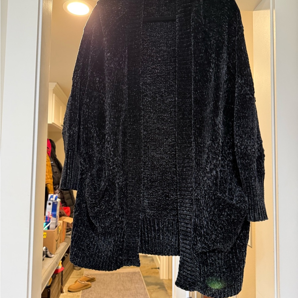 Another Love Black Textured Cardigan